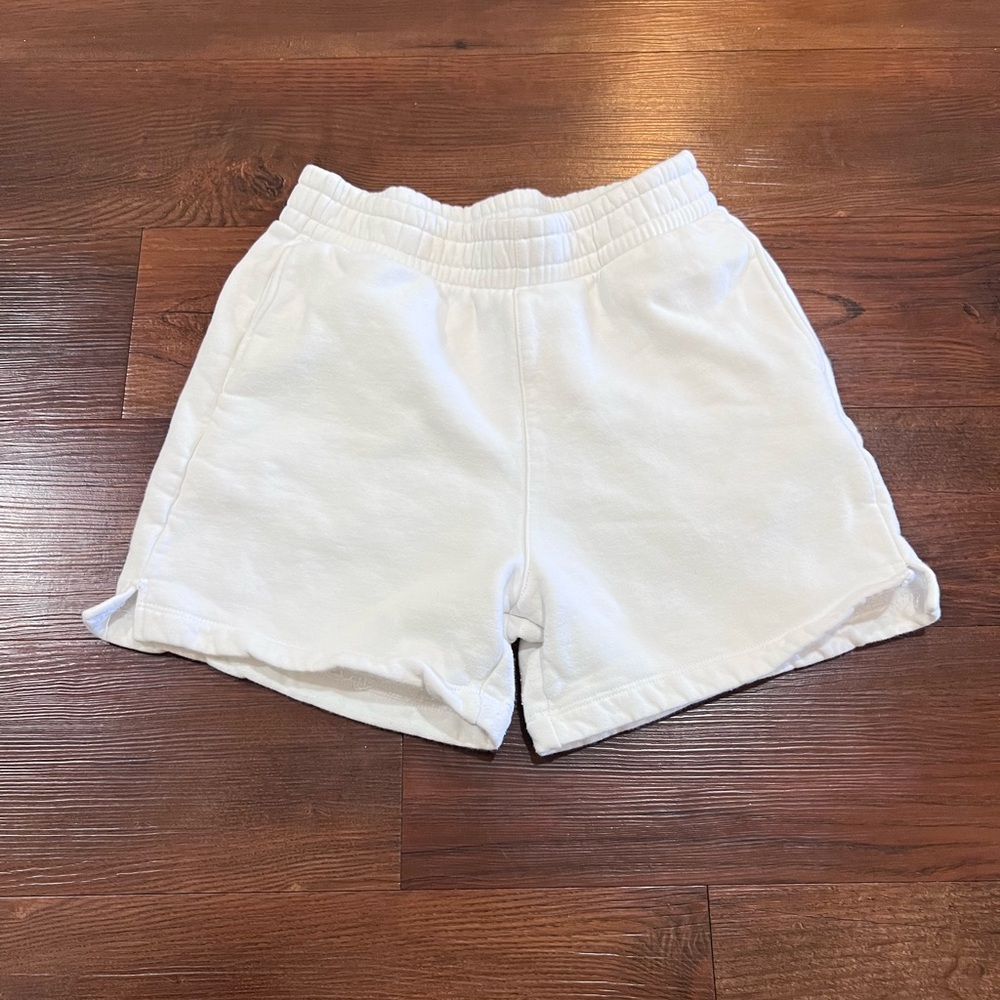 Reformation Soft White Lounge Shorts